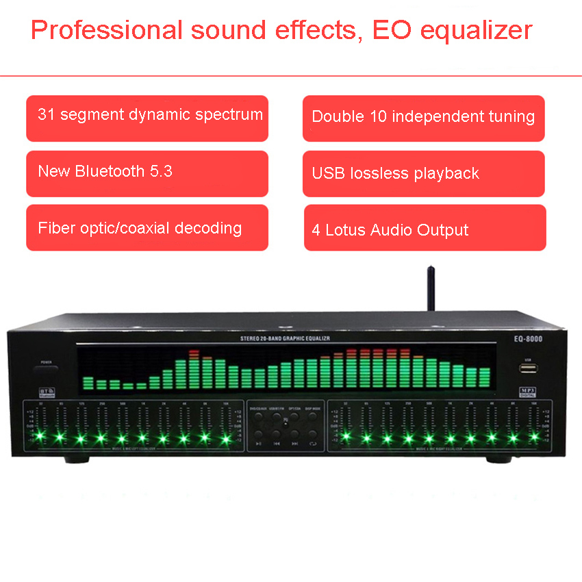 Home Cinema Yamaha - EQ8000 Equalizer Bluetooth 5.3 Fiber Coaxial