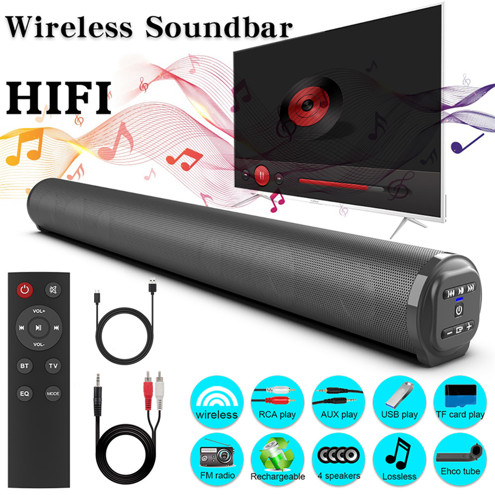 Sound Bar TV Sound System Blue - Home Cinema Audio System のレビューと価格