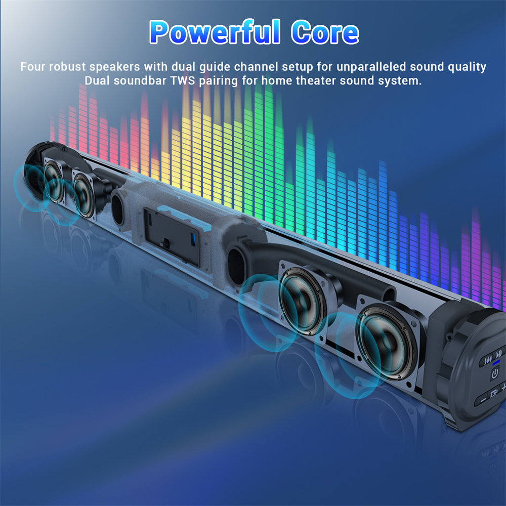 Sound Bar TV Sound System Blue - Home Cinema Audio System のレビューと価格