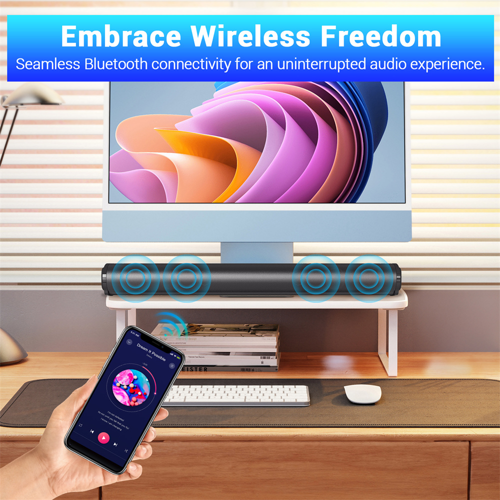 Sound Bar TV Sound System Blue - Home Cinema Audio System のレビューと価格