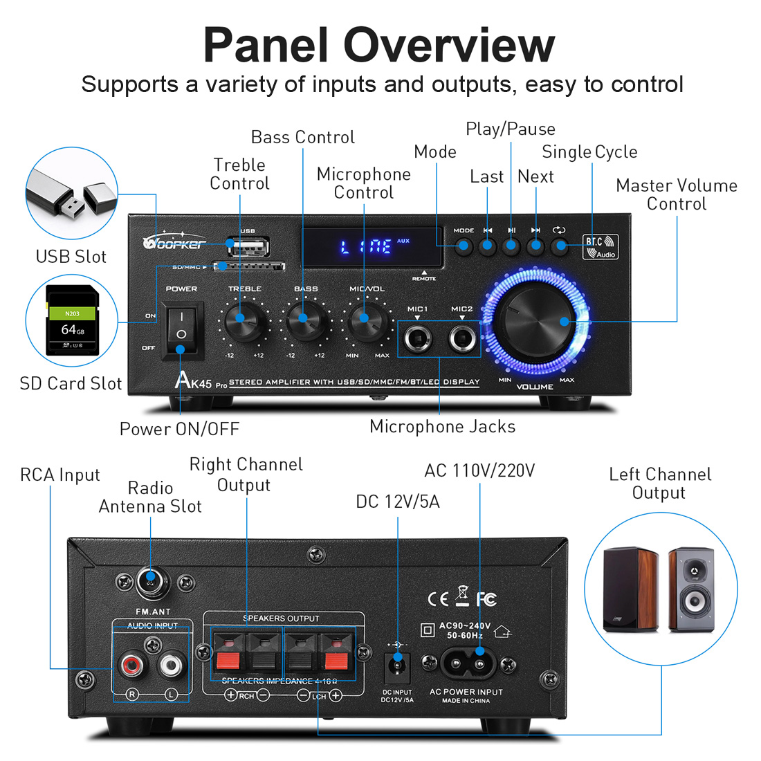 Woopker Audio Amplifier AK45/A - Home Cinema Yamaha のレビューと価格