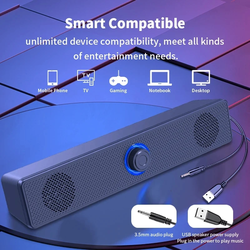 Soundbar Computer PC TV Laptop - Home Cinema Audio System のレビューと価格