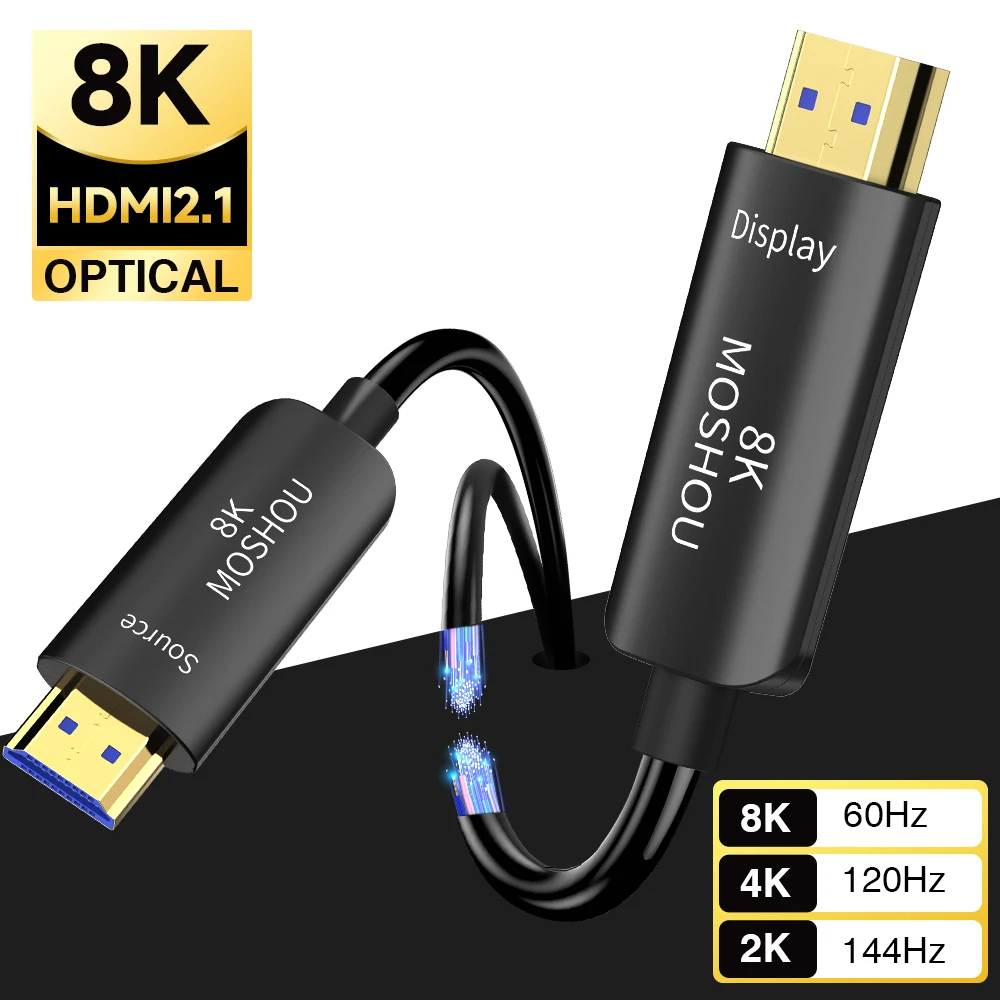 MOSHOU 8K Optical Fiber HDMI 2 - Hdmi Arc Cable のレビューと価格