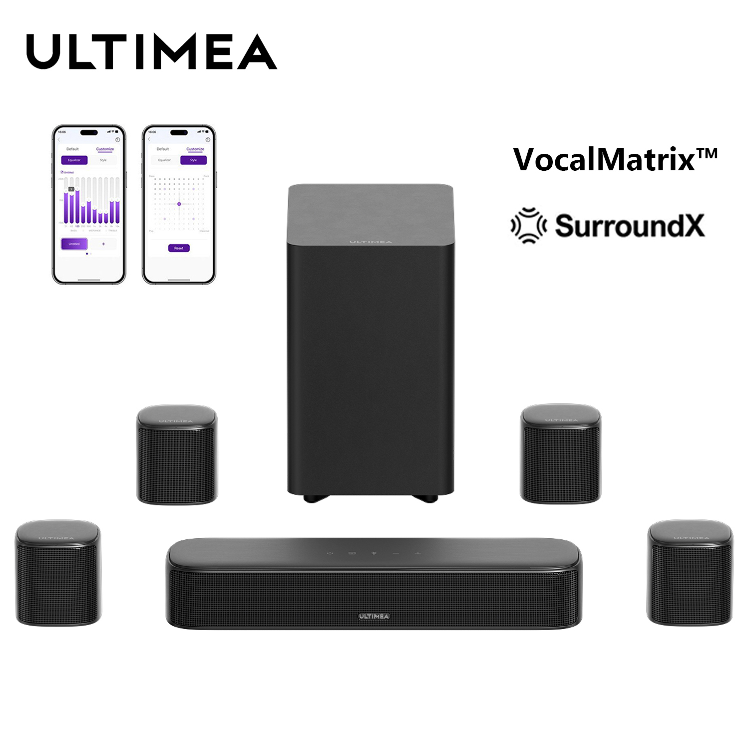 ULTIMEA 7.1ch Sound Bar with S - Home Cinema Subwoofer のレビューと価格