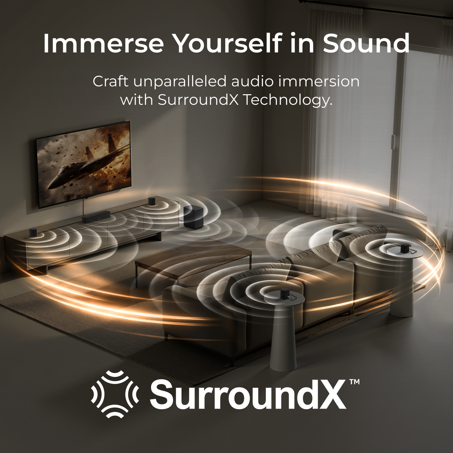 ULTIMEA 7.1ch Sound Bar with S - Home Cinema Subwoofer のレビューと価格