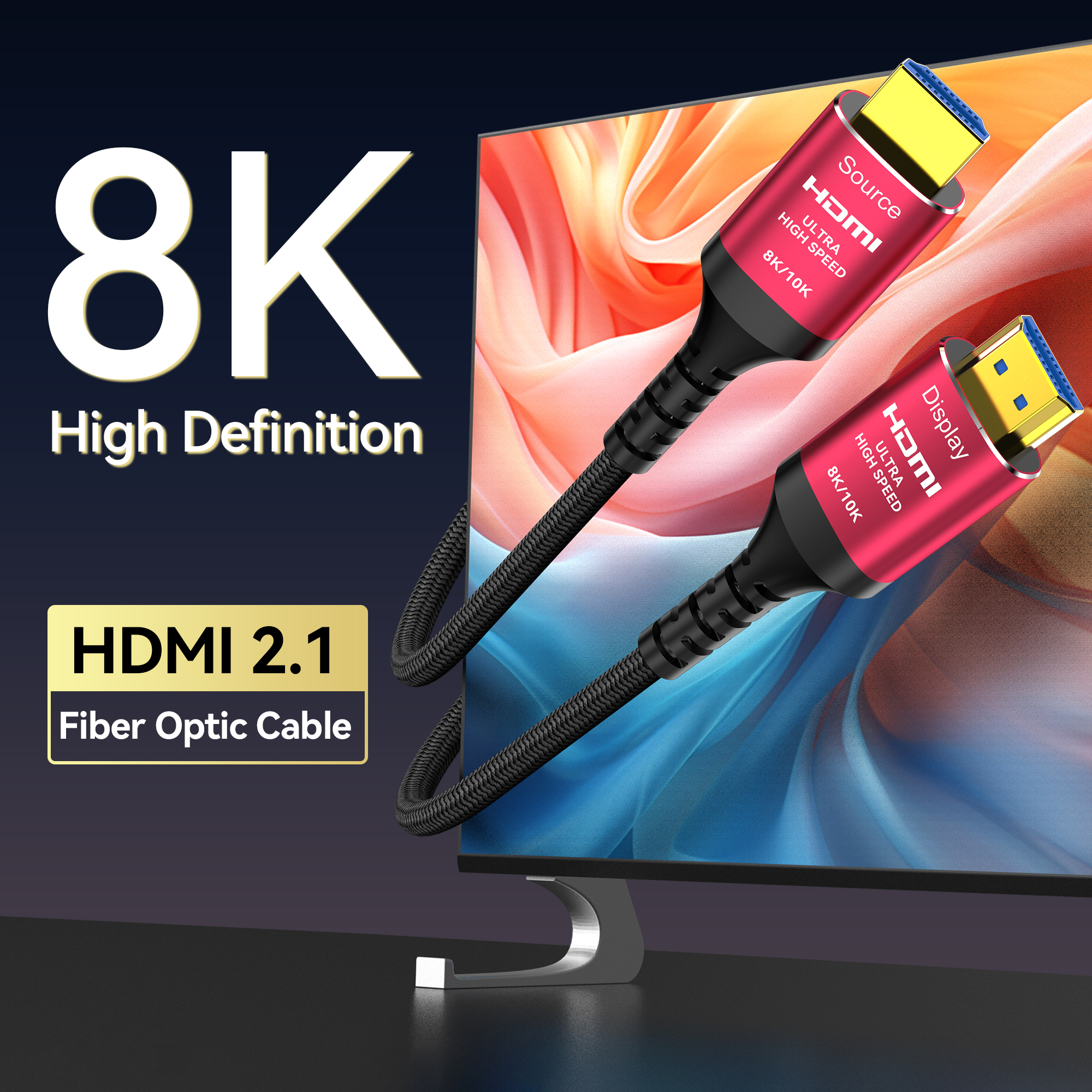 8K HDMI 2.1 Fiber Optic Cable  - Hdmi Arc Cable のレビューと価格