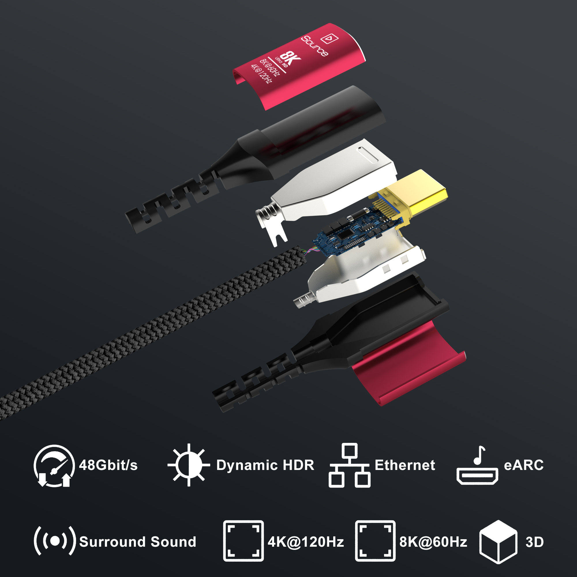 8K HDMI 2.1 Fiber Optic Cable  - Hdmi Arc Cable のレビューと価格
