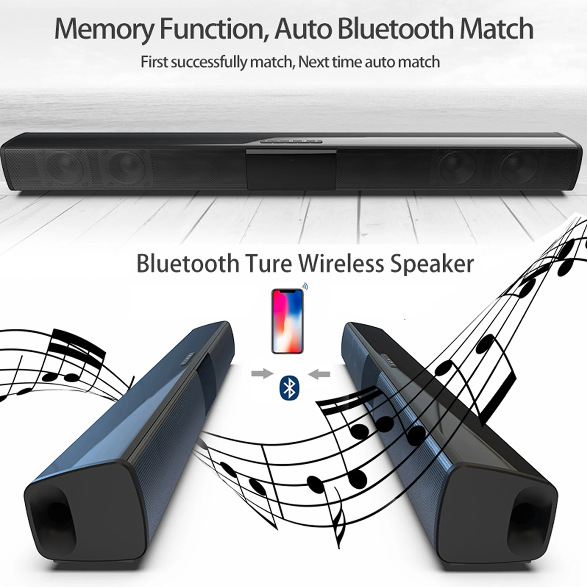 40W High Power Soundbar for TV - Home Cinema Audio System のレビューと価格