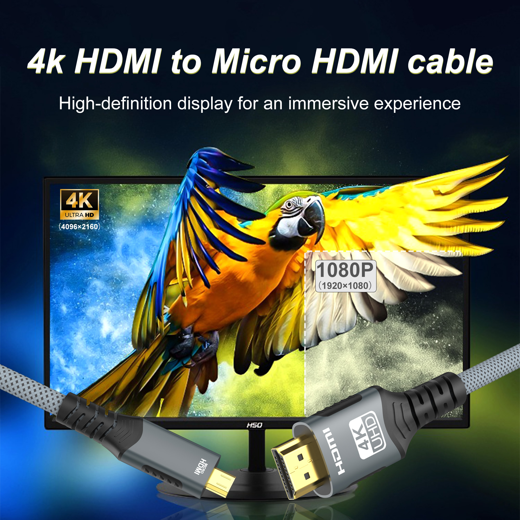 4K Micro HDMI-Compatible to HD - Hdmi Arc Cable のレビューと価格