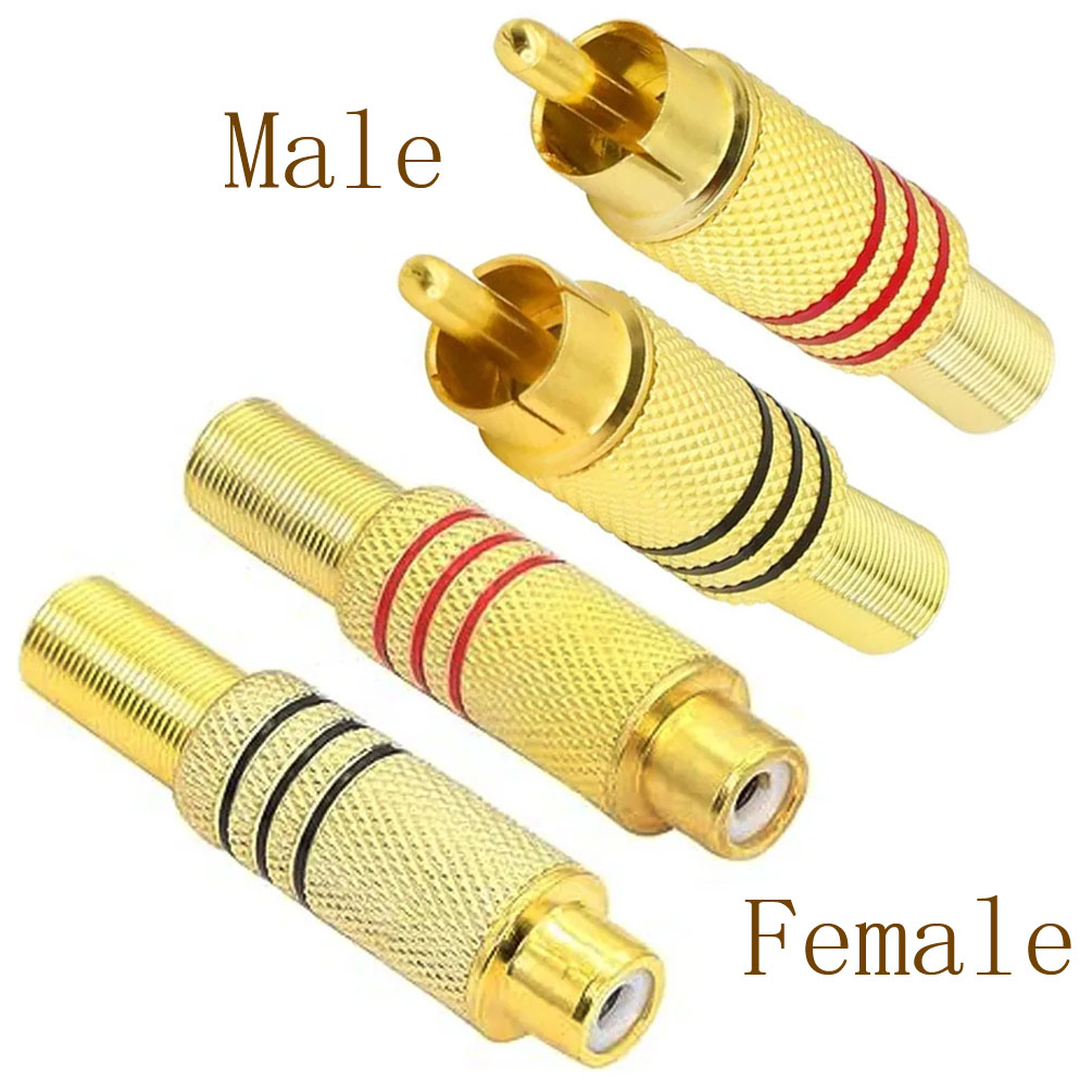 4PCS RCA Plug Gold Plated Sold - Home Cinema Audio System のレビューと価格