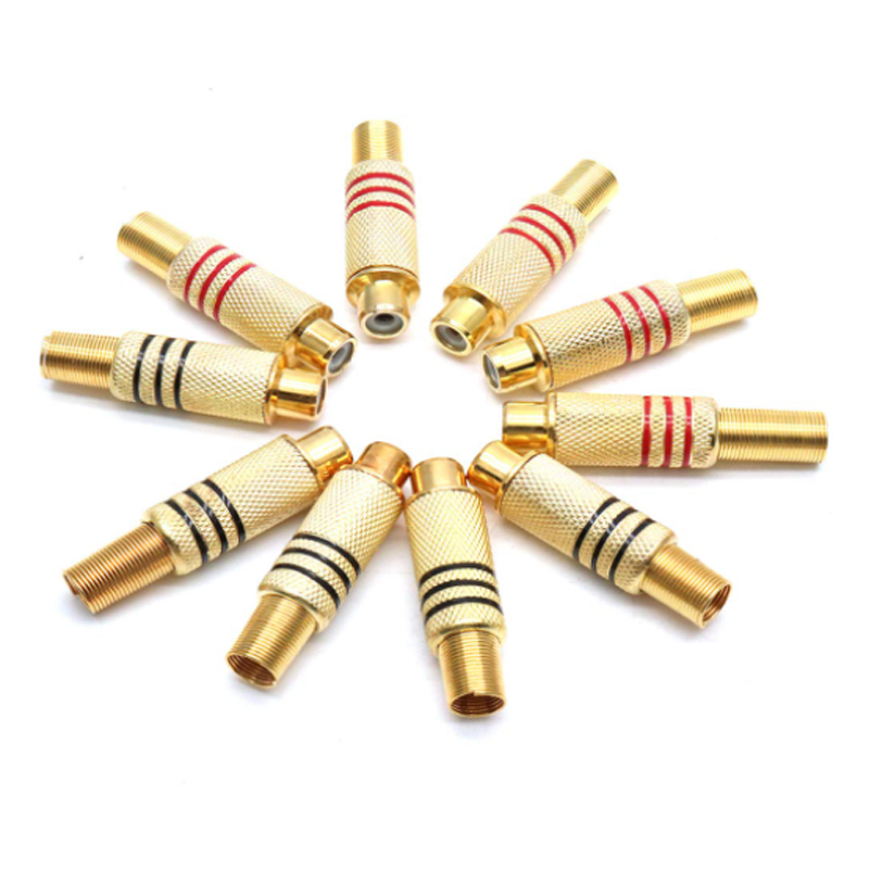 4PCS RCA Plug Gold Plated Sold - Home Cinema Audio System のレビューと価格